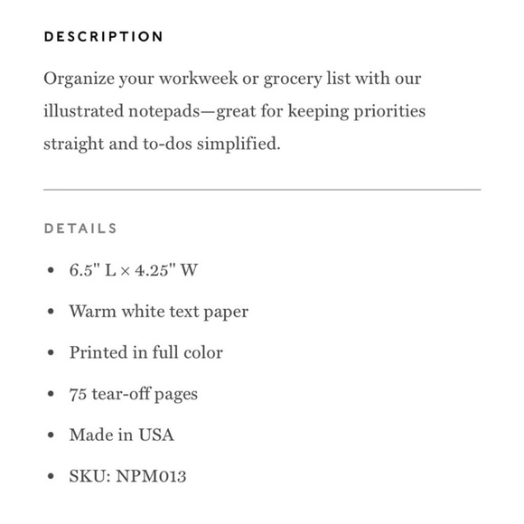 New! Rifle Paper Co. Notepad & Pocket Notebooks - Picture 4 of 6